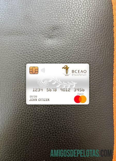 Burkina Faso Banco Central dos Estados da África Ocidental Cartão de Débito Master Photolook Front exemplo